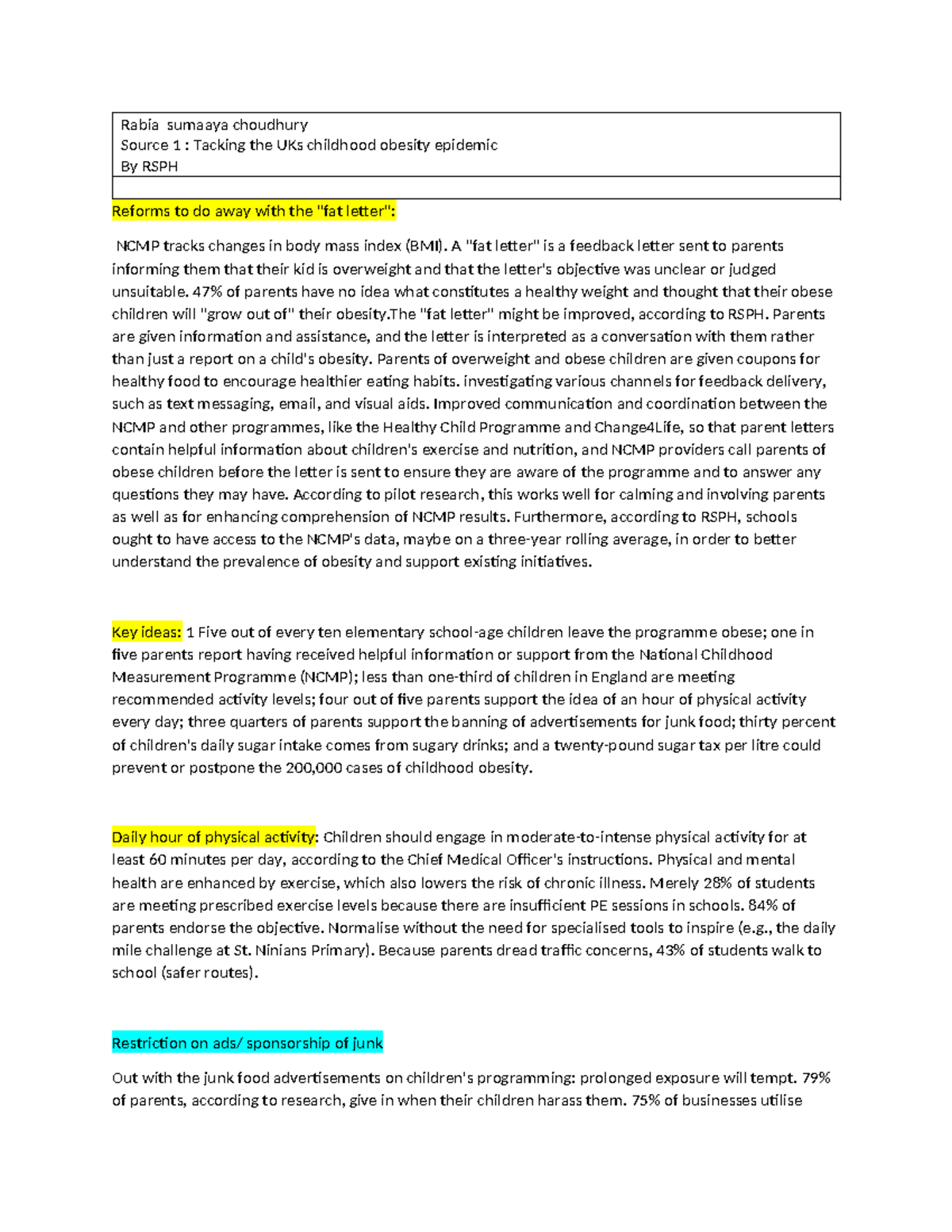 Unit 4 - reports in detailed for stroke survivors - Rabia sumaaya ...