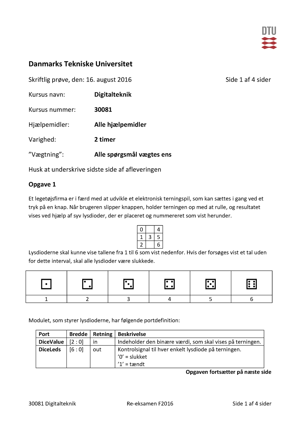 Eksamen 16 August, Spørgsmål Og Svar - Danmarks Tekniske Universitet ...