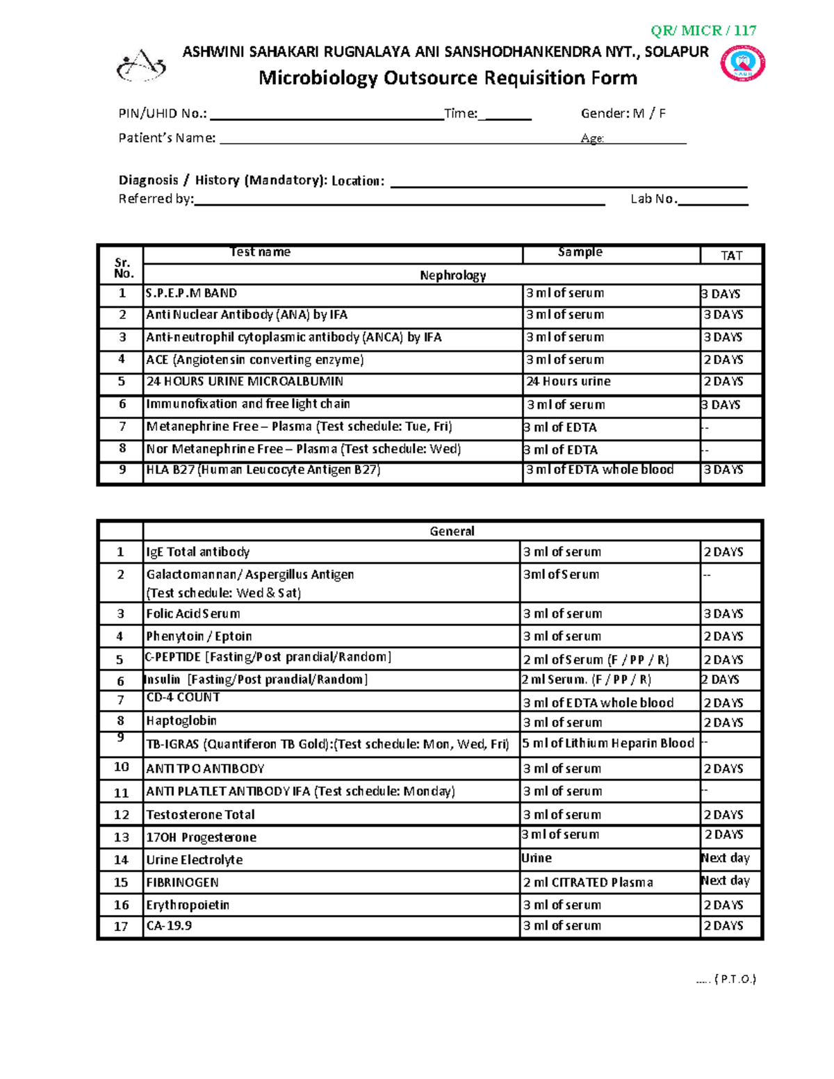 Micro outsource requistion form -24 Final - QR/ MICR / 117 ASHWINI ...