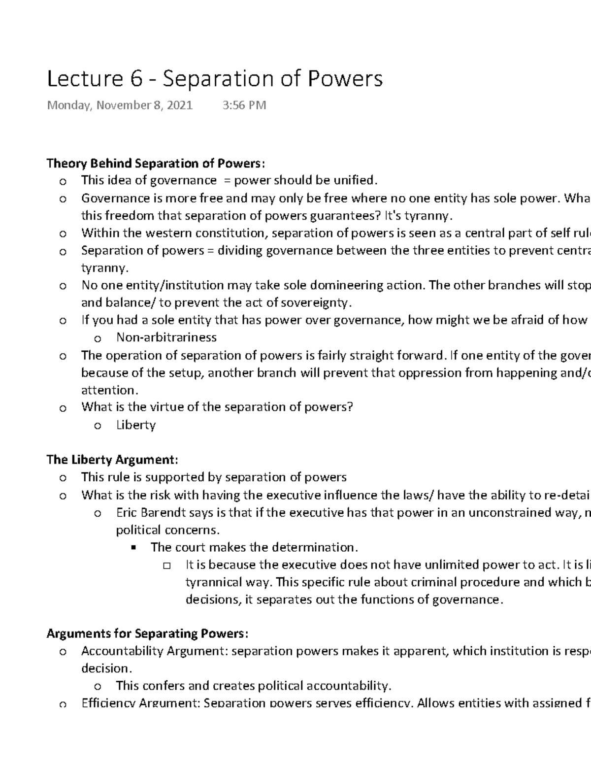 Lecture 6 - Separation Of Powers - Theory Behind Separation Of Powers ...