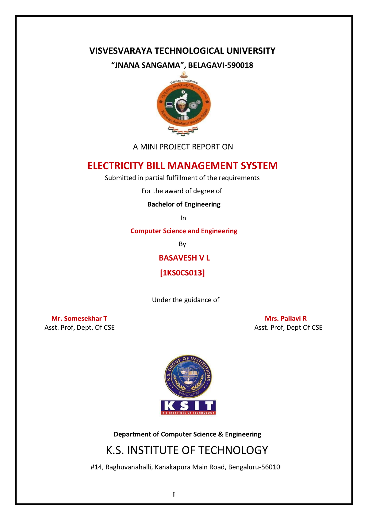 Final Report 2023 - I VISVESVARAYA TECHNOLOGICAL UNIVERSITY ...