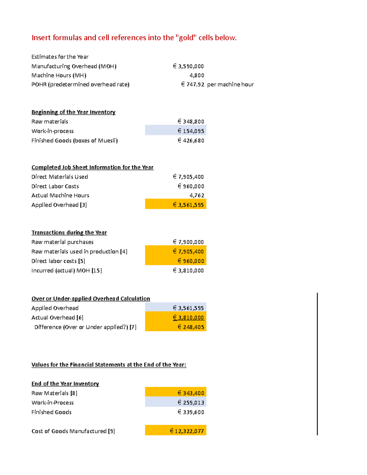 Case Study Chapter 3 2022.xlsx - chapter 3 - Insert formulas and cell ...