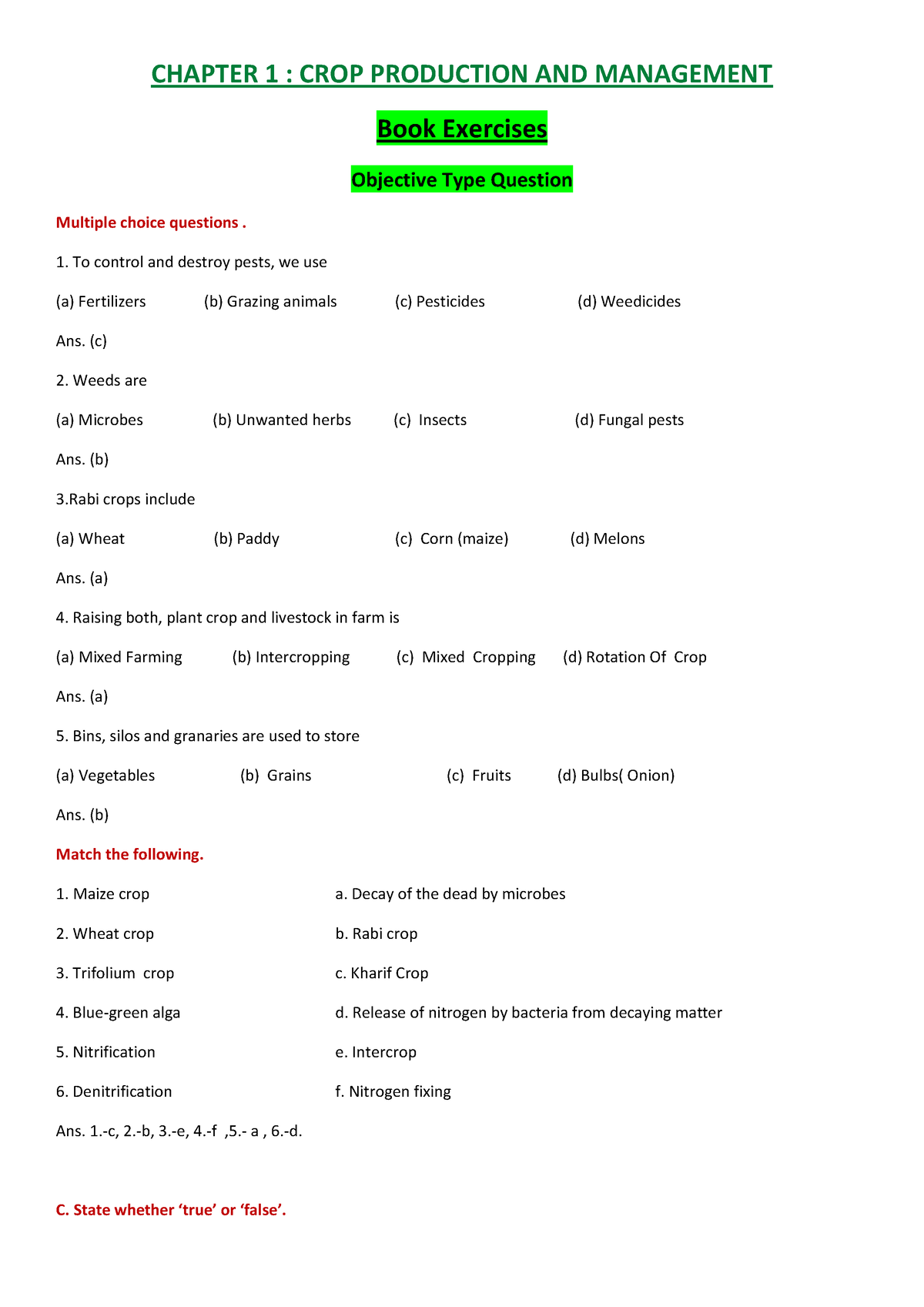 class 8 science chapter 1 assignment