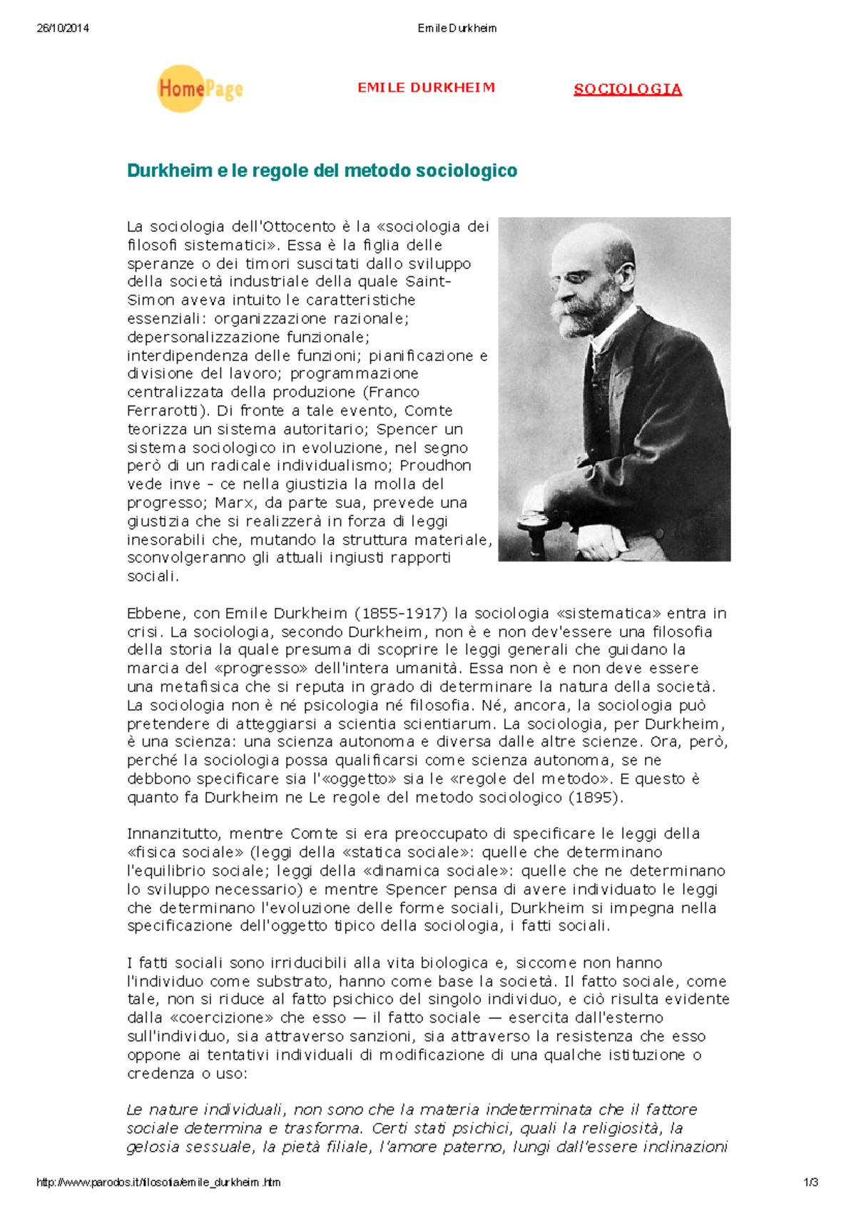 248696761 Durkheim e le regole del metodo sociologico 26/10/2014 Emile Durkheim Studocu 248696761 Durkheim e le regole del metodo sociologico 26/10/2014 Emile Durkheim Studocu