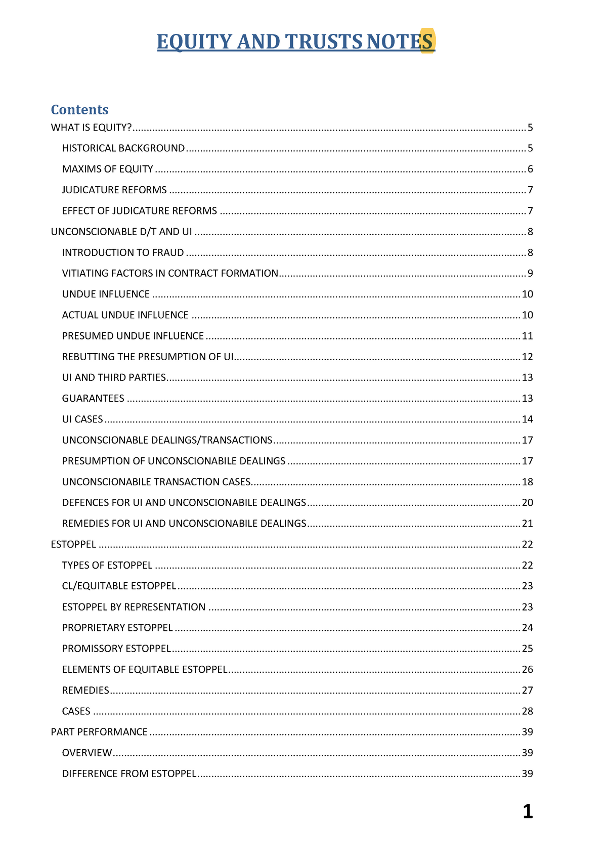 equity-and-trust-course-summary-notes-equity-and-trusts-notes-what-is