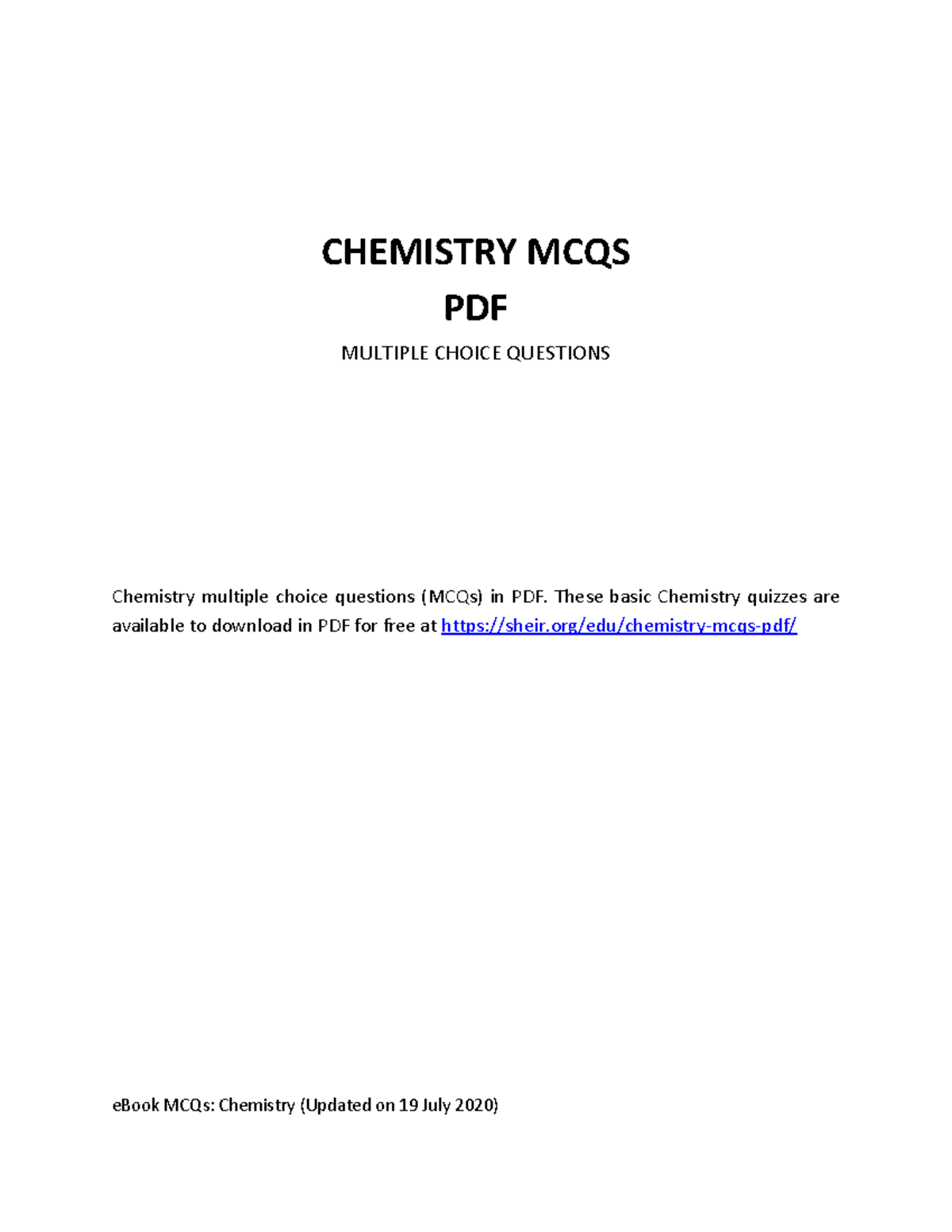 Chemistry-mcqs - mcq - CHEMISTRY MCQS PDF MULTIPLE CHOICE QUESTIONS ...