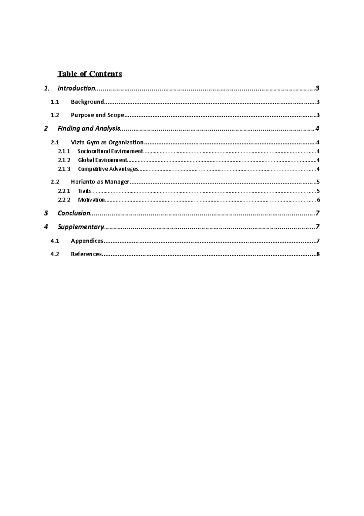 MPO - Table of Contents 1. - Studocu