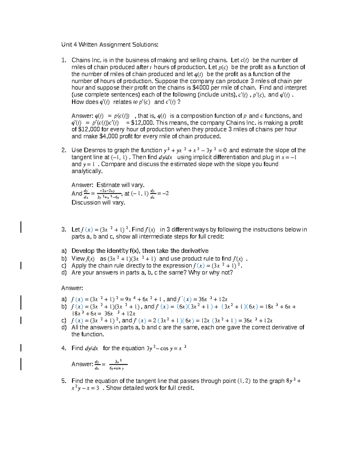 Writing Assignment Unit 4-V4 - Unit 4 Written Assignment Solutions: 1 ...