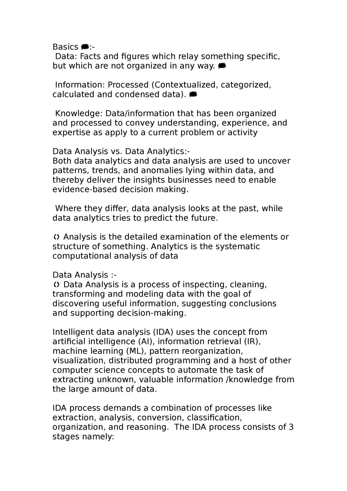 Da2 - Basic Terminologies In Data Analysis And Brief On Data Analytics ...