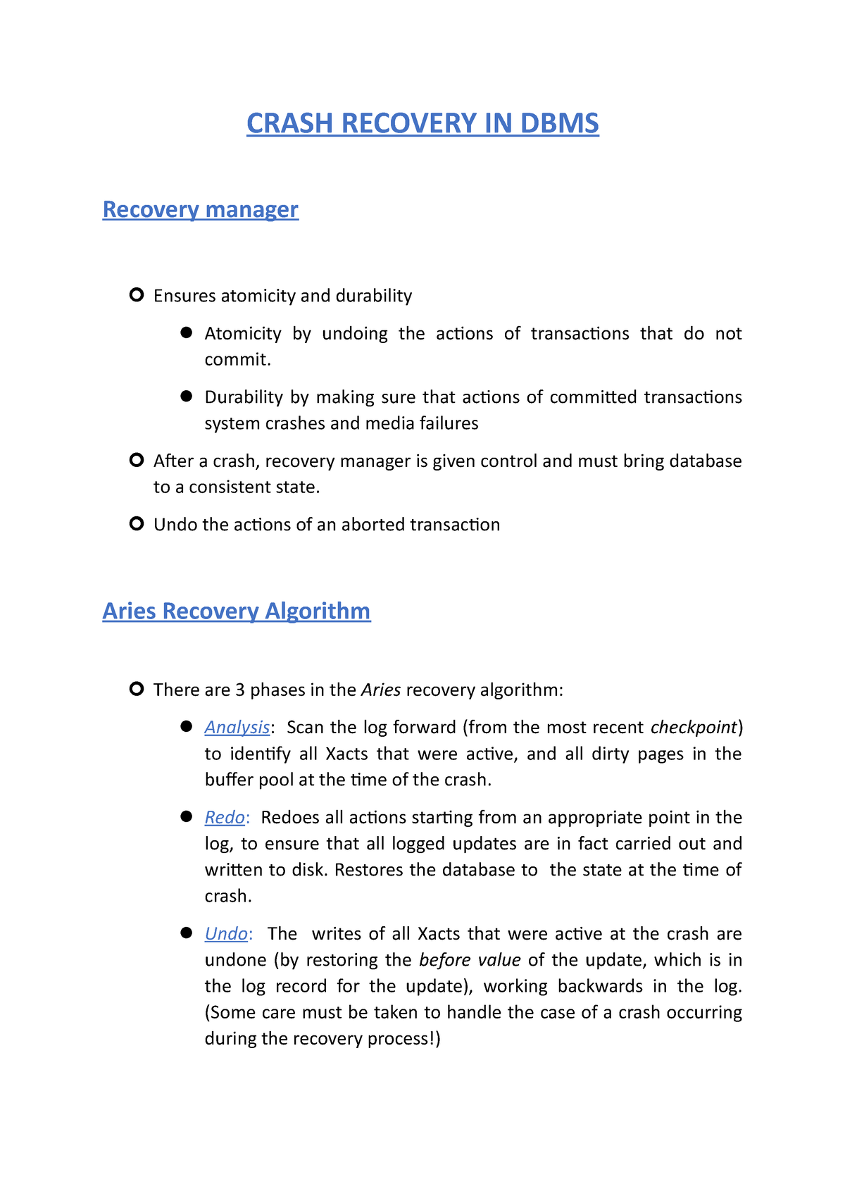 crash-recovery-in-system-software-crash-recovery-in-dbms-recovery