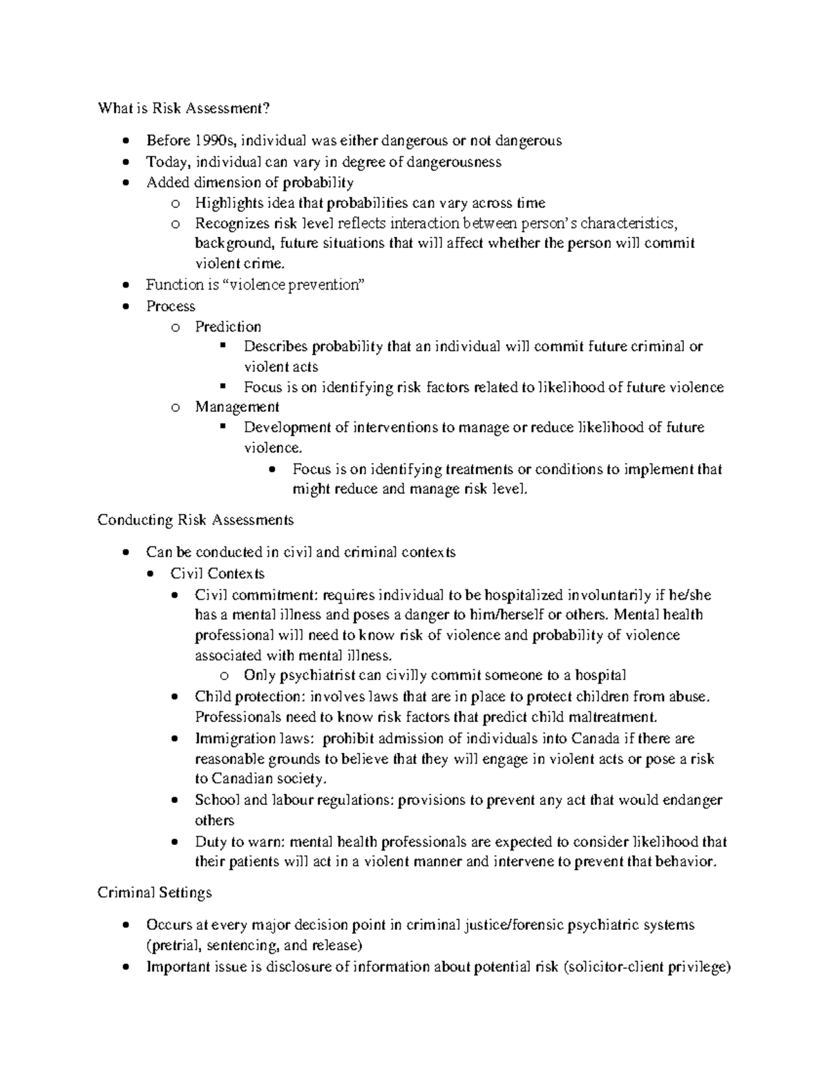 Risk Assessment - Lecture notes 9 - What is Risk Assessment ...