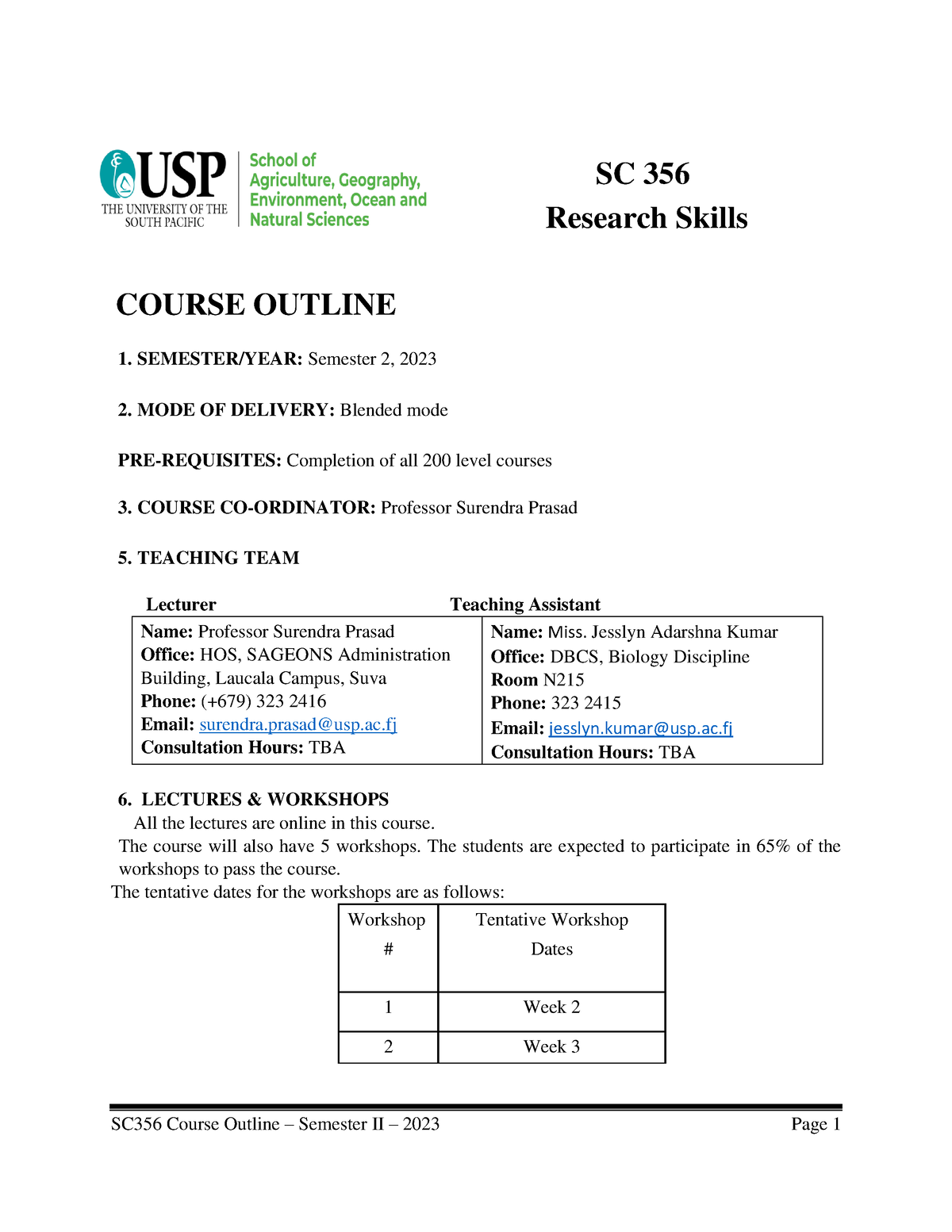 research skills course outline