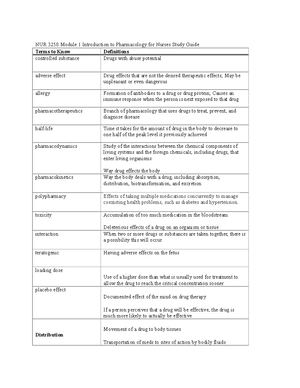Pharm II - M2 - NUR 3251 Pharmacology for Nurses II Module 2 Adrenergic ...
