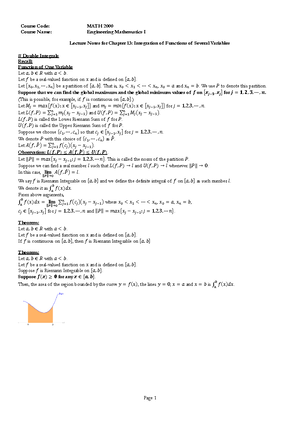 Calculus III q and s Examples Set 9R - Course Code: MATH 2000 Course ...