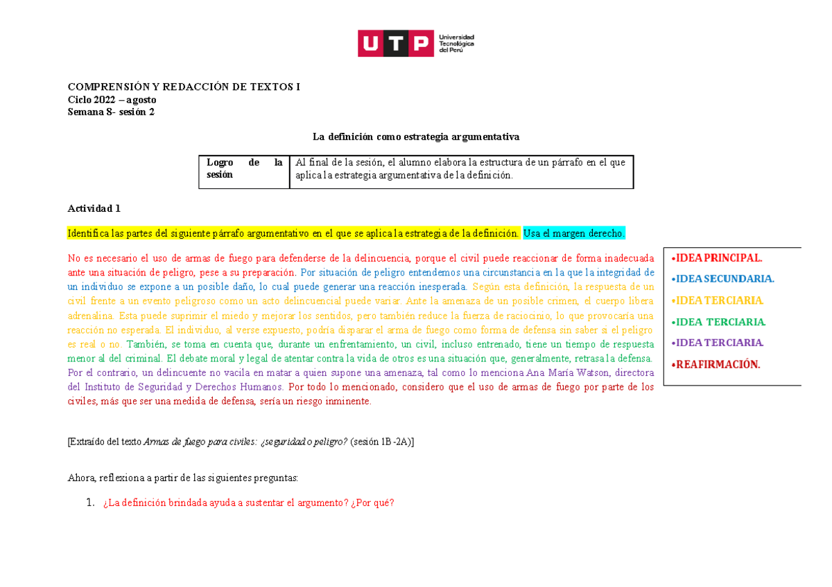 S8..S2- Esquema Octubre - COMPRENSIÓN Y REDACCIÓN DE TEXTOS I Ciclo ...