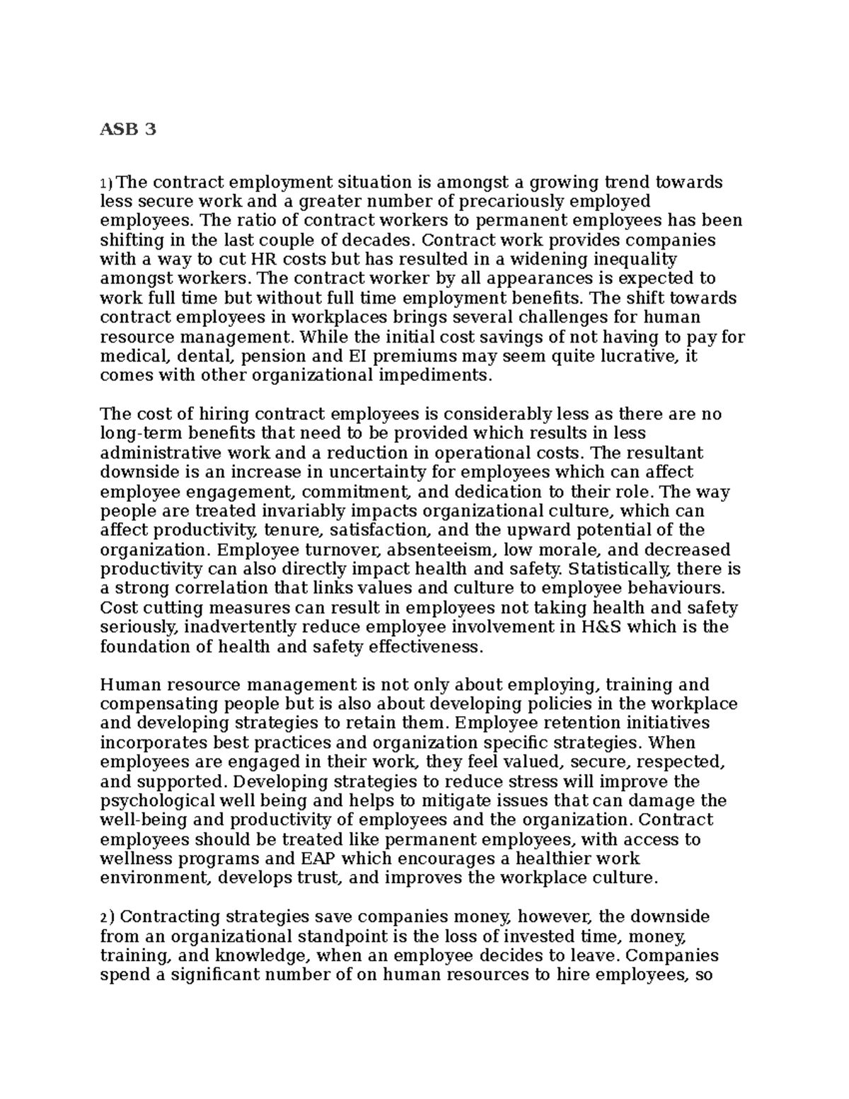 ASB 3-CBS Muir Case Human Resource Management Issues - ASB 3 The ...