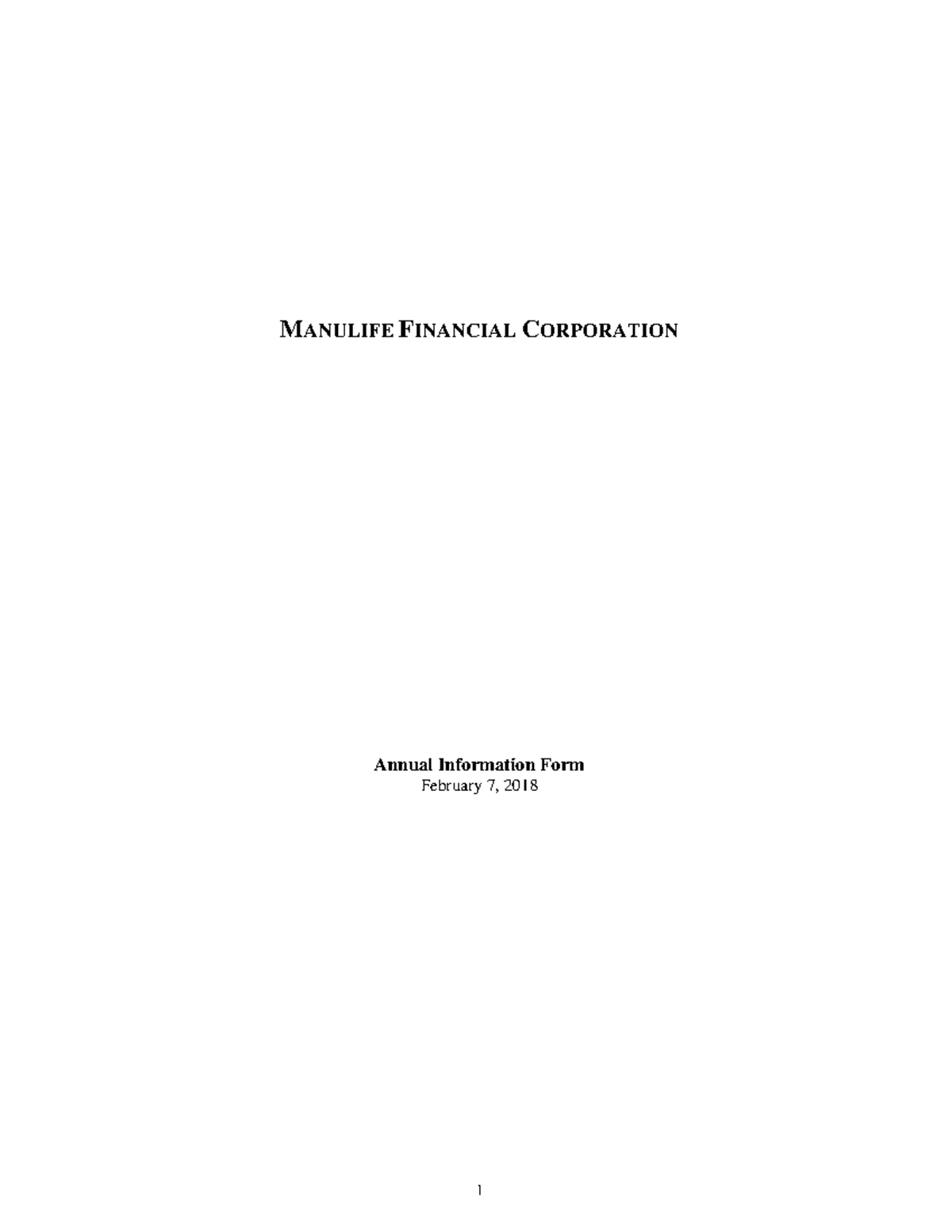 MFC AIF 2017 Q4 EN - Assignment - MANULIFE FINANCIAL CORPORATION Annual ...