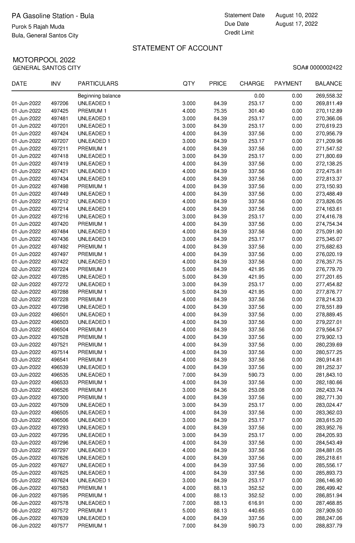 SOAReport Detail - 2022-08-11T152956 - PA Gasoline Station - Bula Purok ...