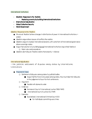 Poli Sci 12D Lecture Notes Part 2 - 10/10/2022 Lecture # 5 Cold War ...