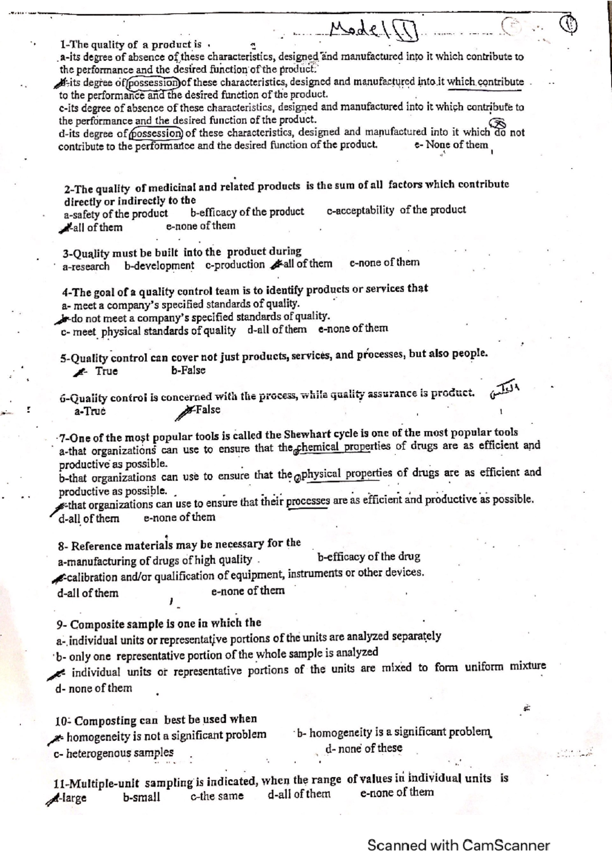 Quality control questions Industrial Pharmacy Studocu