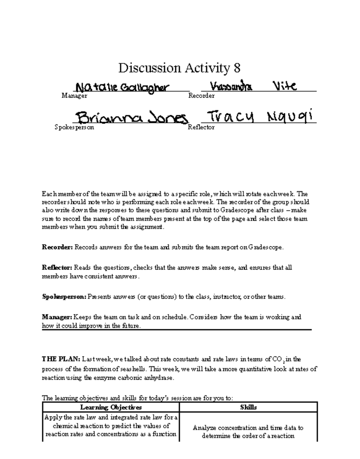 Discussion+Activity+08 - Discussion Activity 8 Each member of the team ...