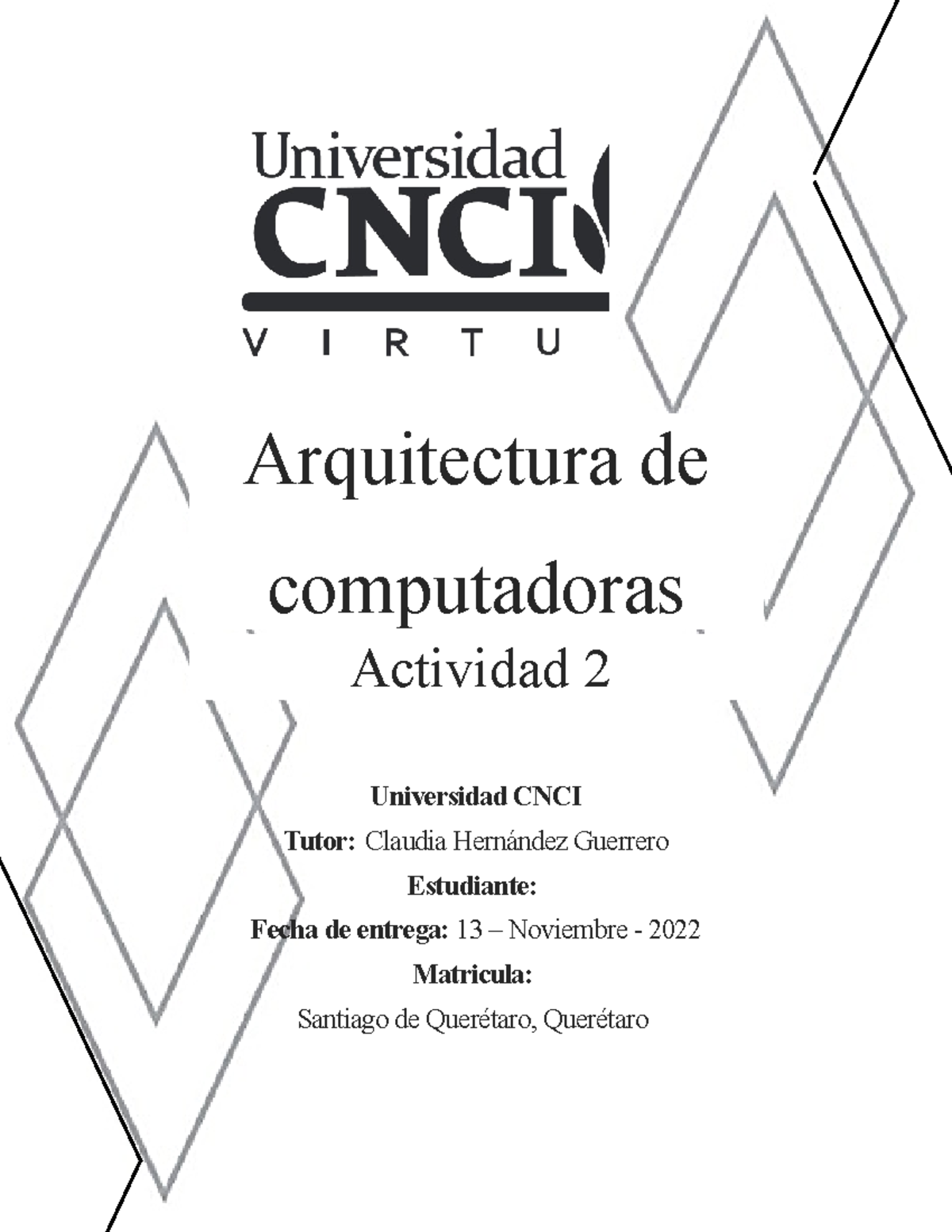 Arquitectura De Computadoras Actividad 2 - Arquitectura De Computadoras ...