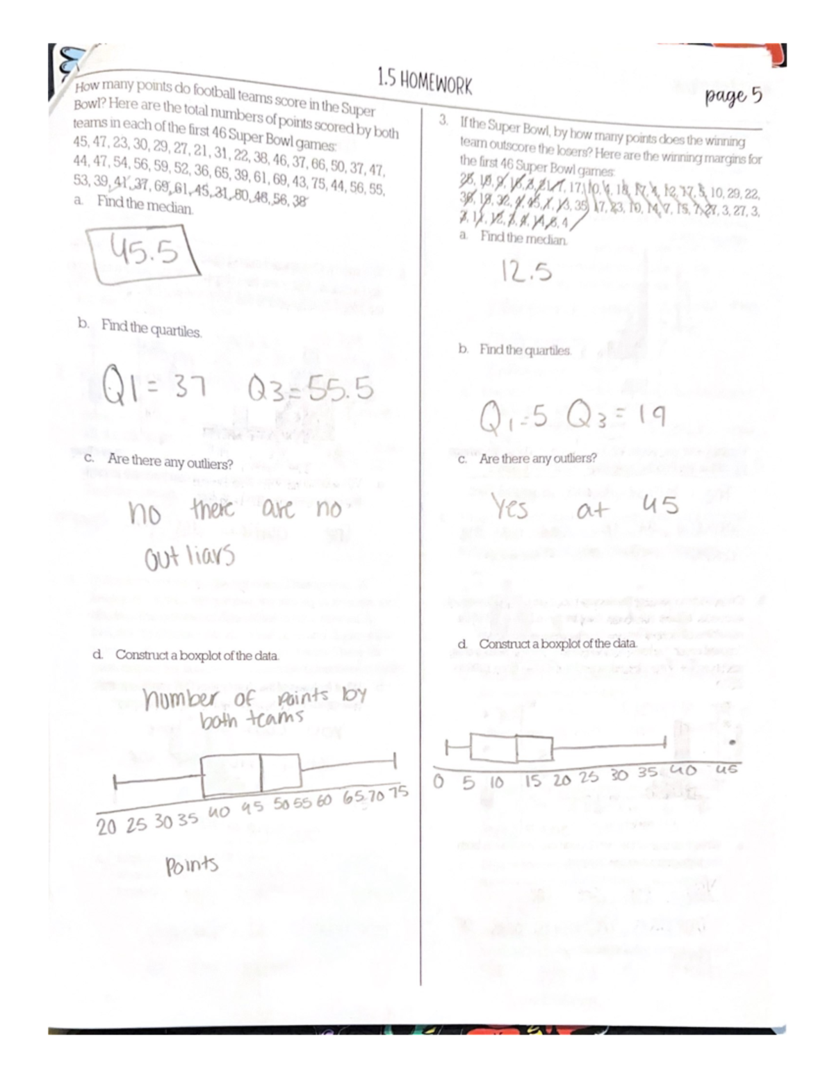 1.5-1.9 Homework - Stats - E Bowl? HOW many Here points the do football ...