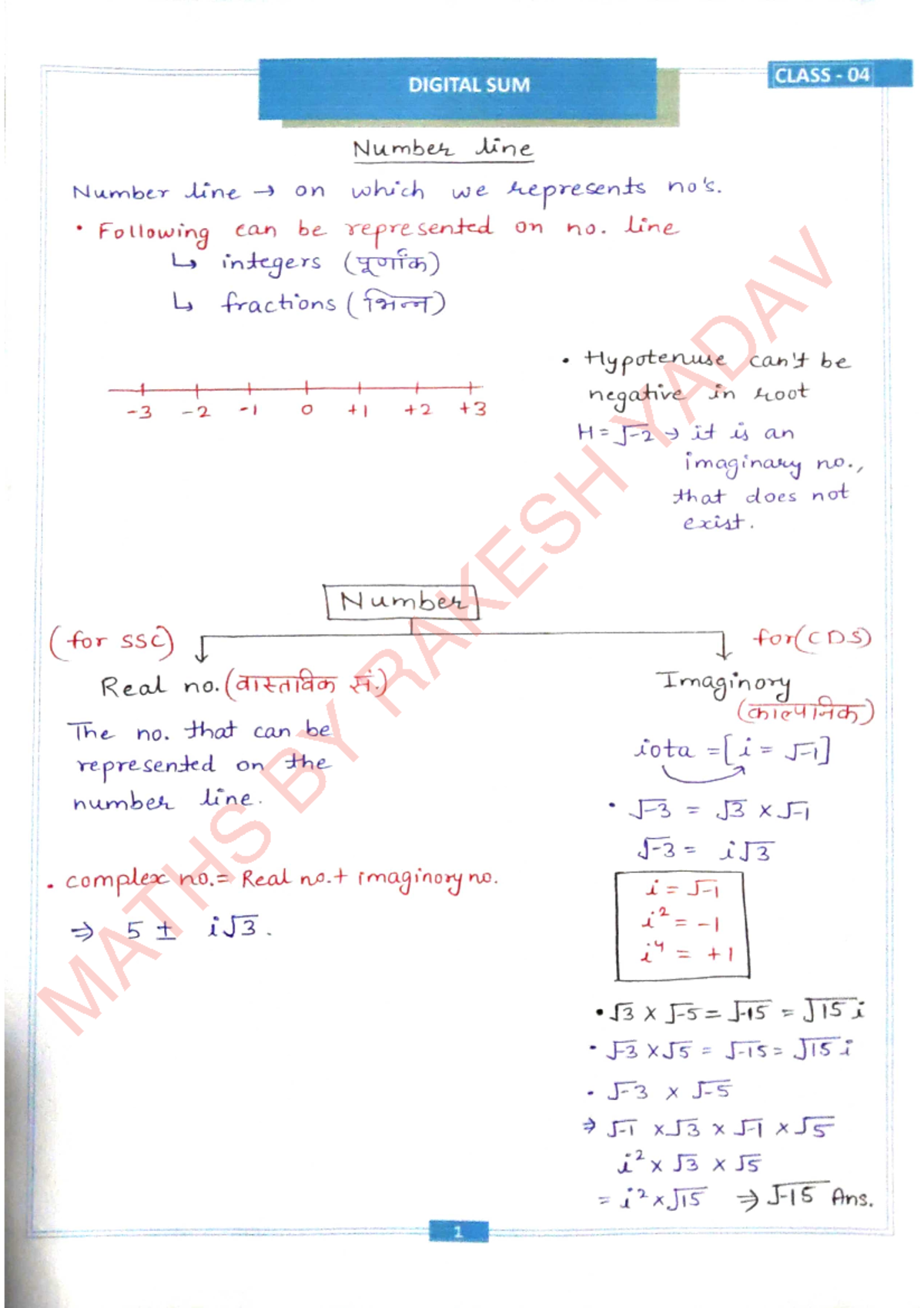 Classification of Numbers Notes 21-02 - Mathematics: Analysis and ...