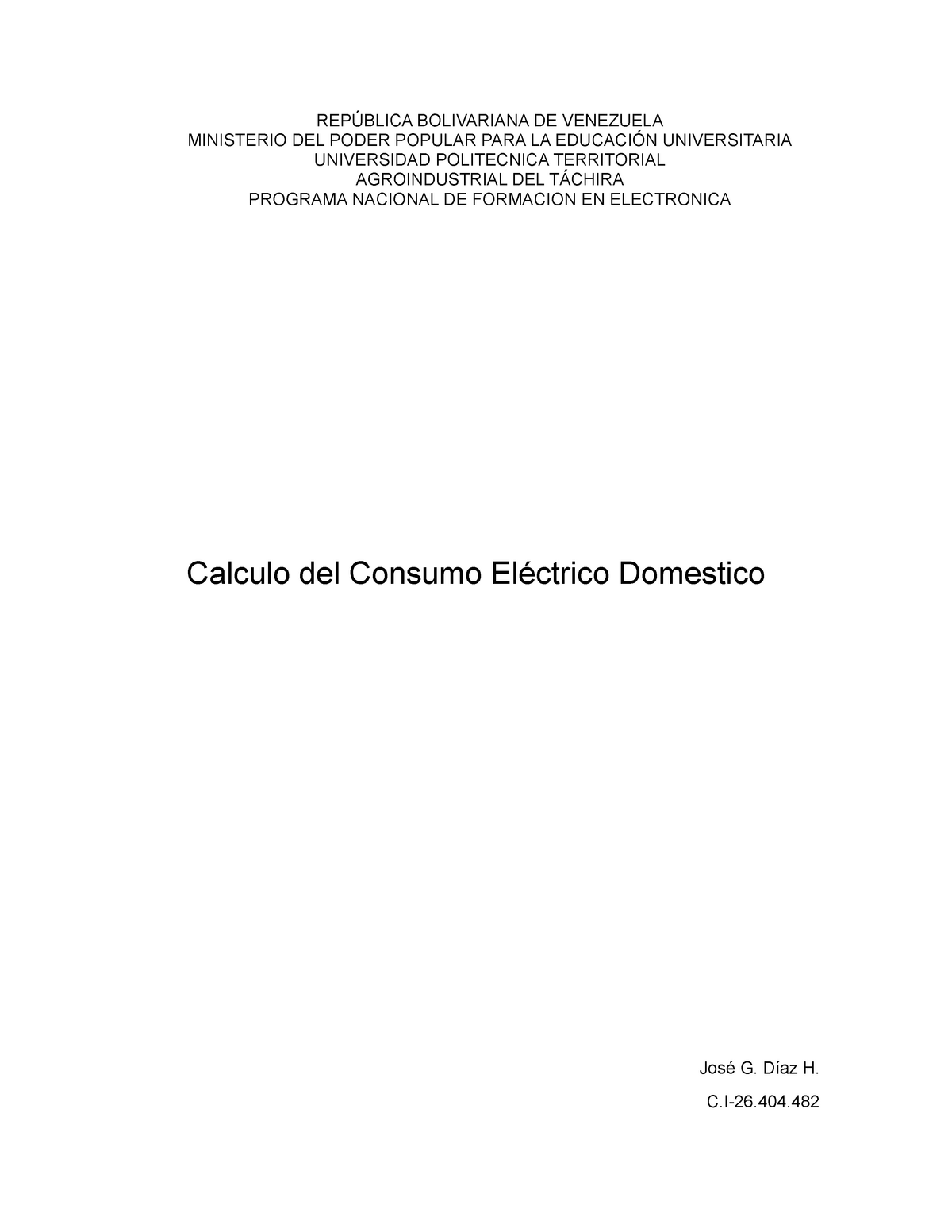 Consumo Electrico - Díaz H. C.I-26. Guía Para Calcular El Consumo ...