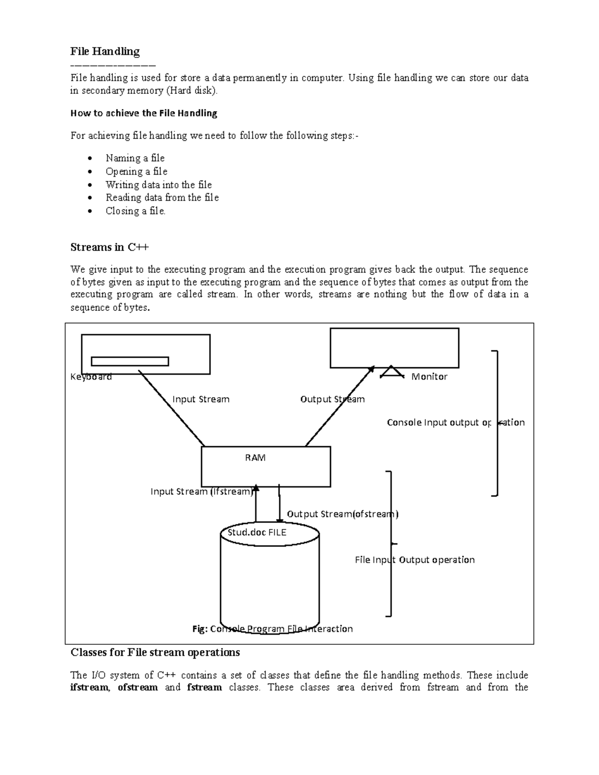 File Handling - Really Good Notes By Banasthali Vidyapith's Profs Here ...