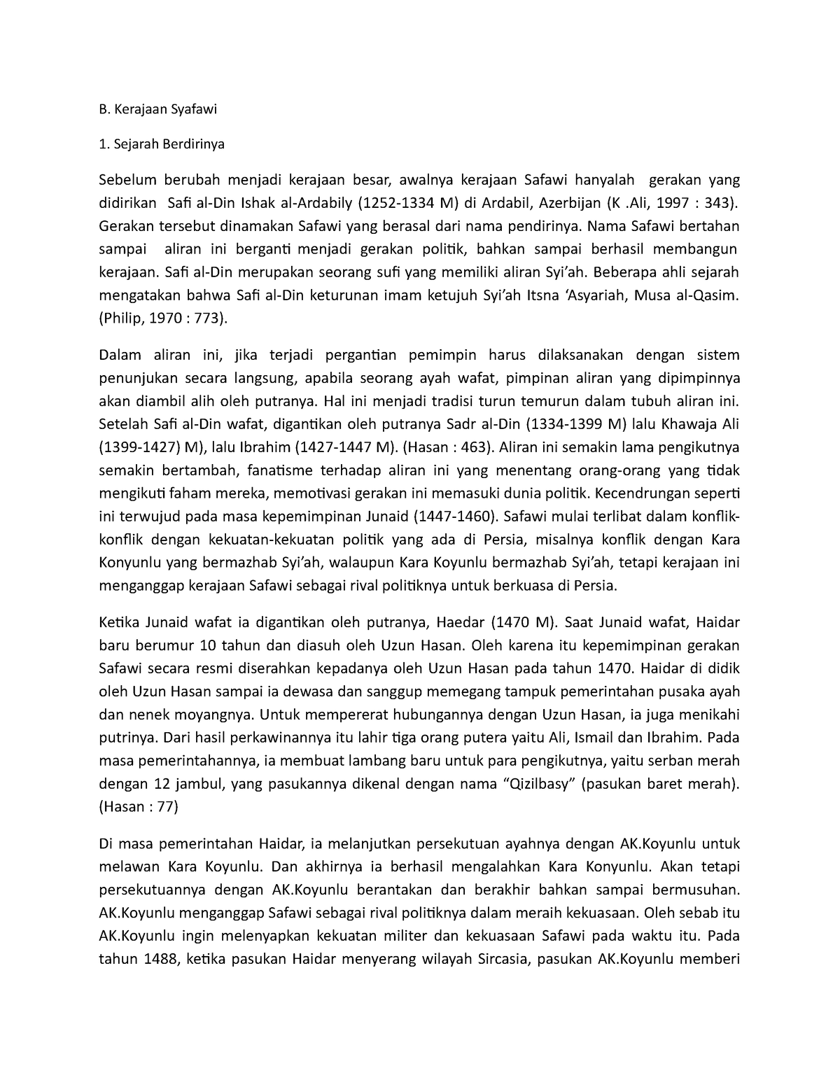 Kerajaan Safawi - Sejarah Peradaban Islam - B. Kerajaan Syafawi Sejarah ...