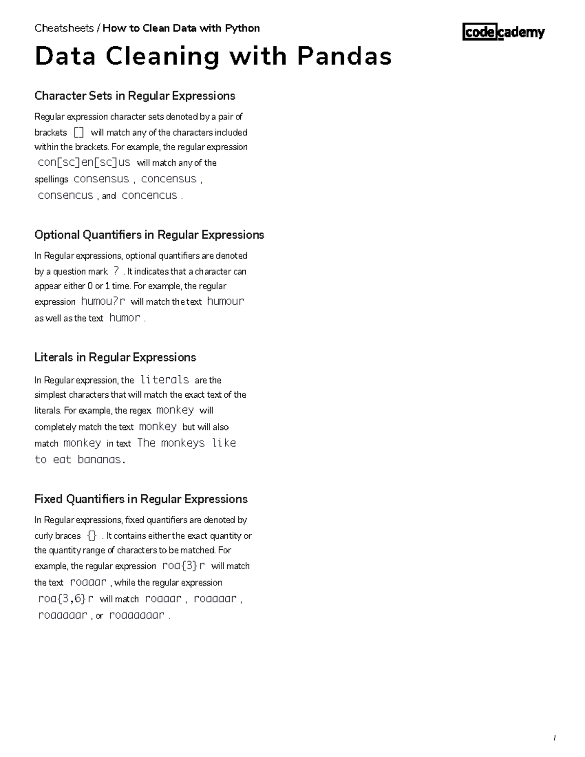 Regular Expressions Steven / Regular expression character sets