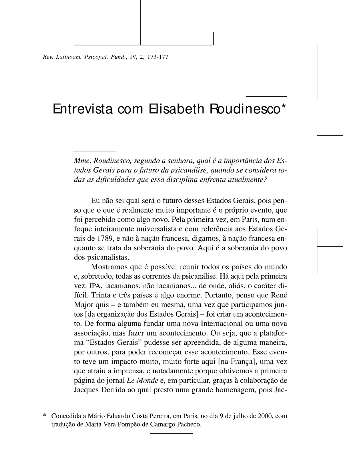 Entrevista - Élisabeth Roudinesco- Profesor Loyola - 173 ENTREVISTAS ...