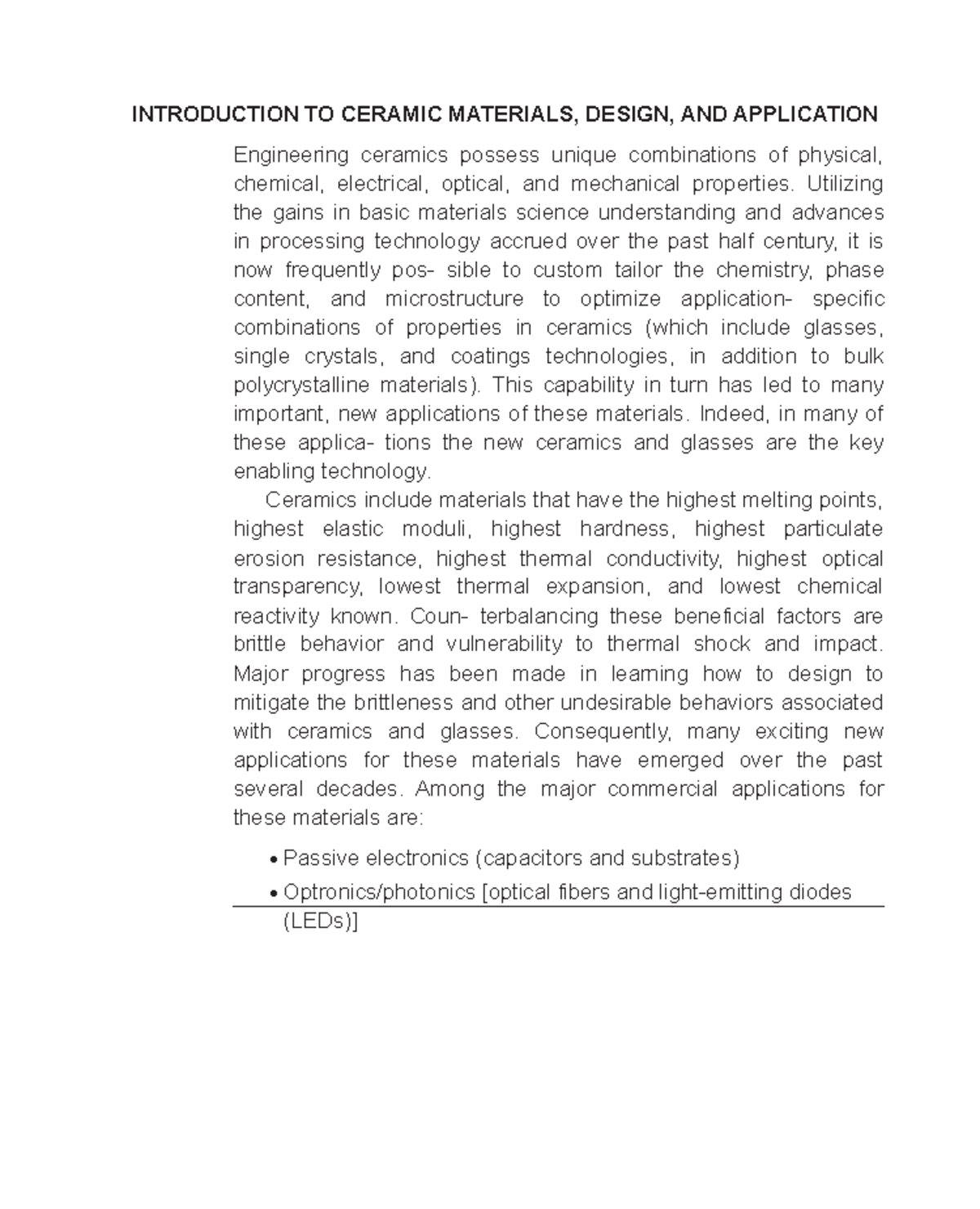 Introduction TO Ceramic Materials - INTRODUCTION TO CERAMIC MATERIALS ...