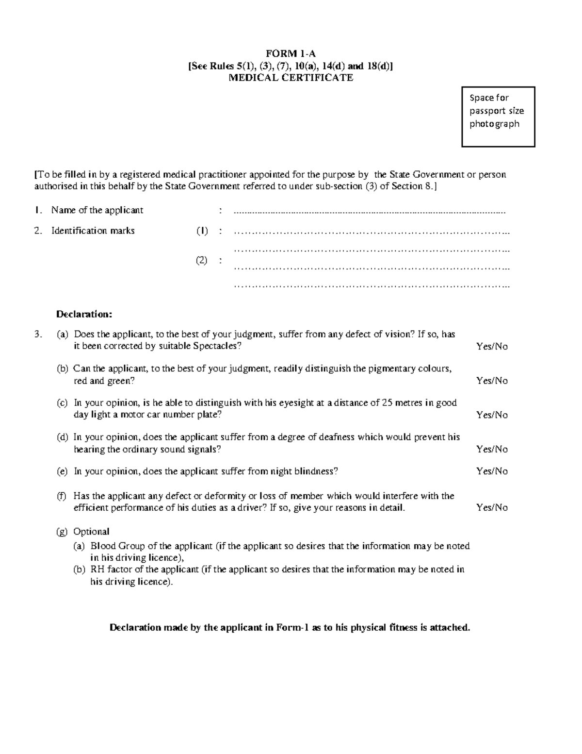 Form1A - ku ght dfgdre sdt sd - FORM 1-A [See Rules 5(1), (3), (7), 10 ...