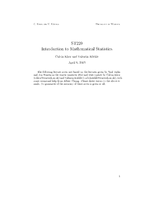 ST220 ex5-ans-full - Solution to assignments - ST220/226 Introduction ...