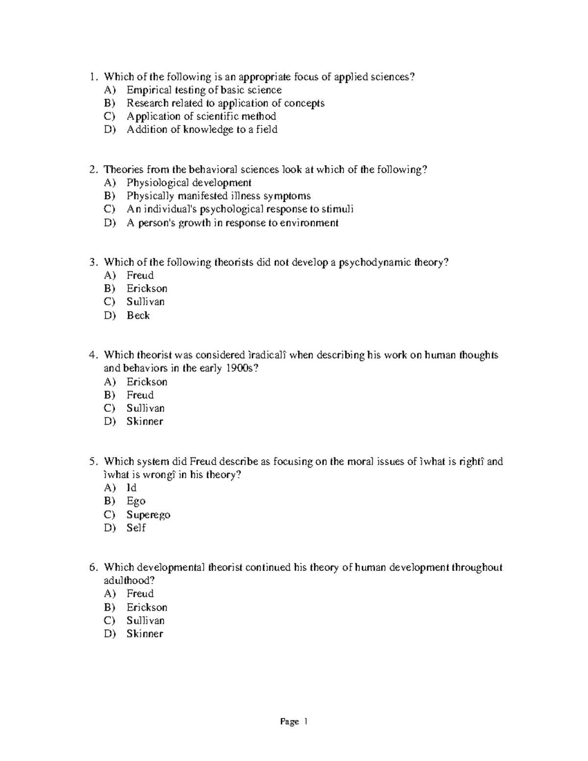 Chapter 13- Theories from the Behavioral Sciences - Which of the ...