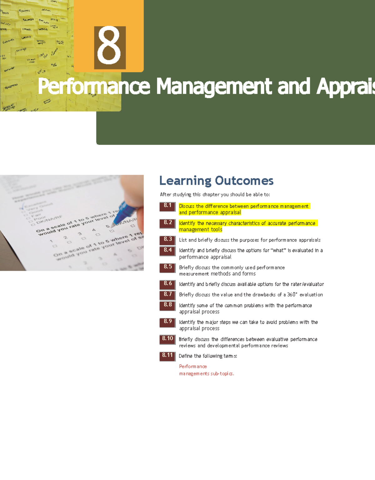 1 PMA Appraisal - performance management - 8 Performance Management and ...