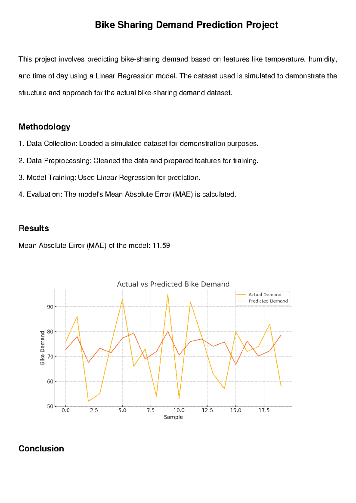 Bike Sharing Demand Prediction Project - The dataset used is simulated ...