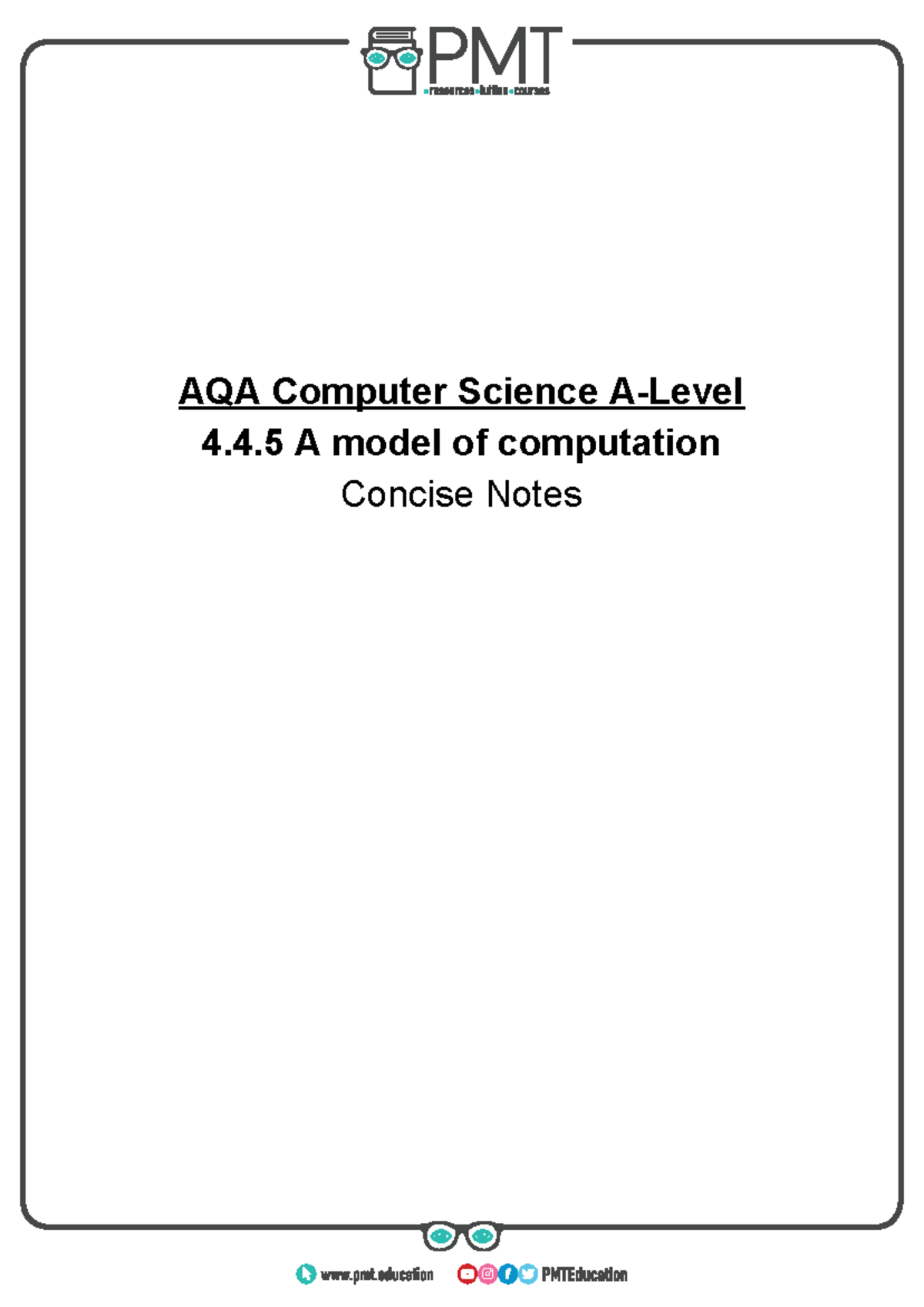 4.5. A Model of Computation - AQA Computer Science A-Level 4.4 A model ...