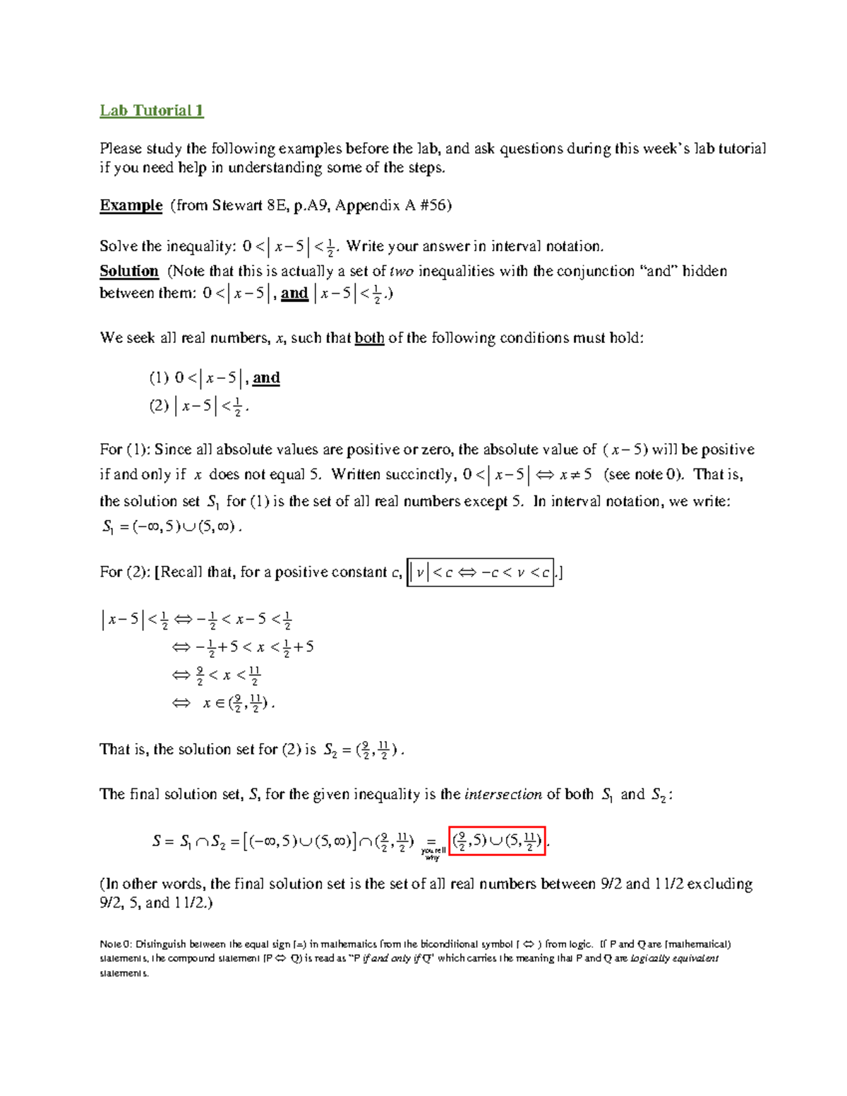 Lab01 (App A B D) - LAB work 1 of Math 110 - Lab Tutorial 1 Please ...
