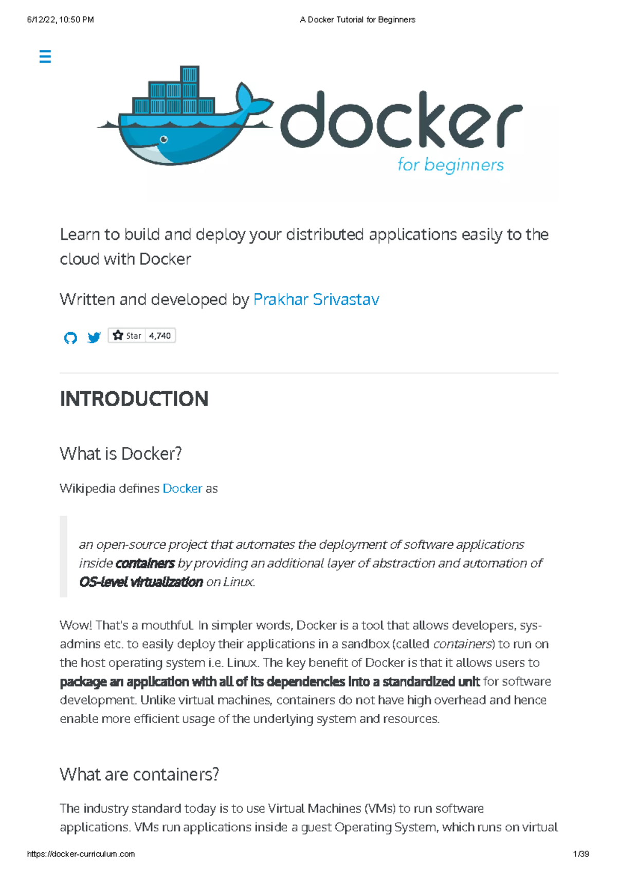 A Docker Tutorial For Beginners - Learn To Build And Deploy Your ...