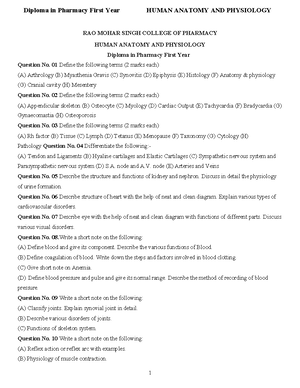PHAR225 Paper 2 - PHARMACY PRACTICE MATERIALS FOR PHARMACOLOGY - Talos ...