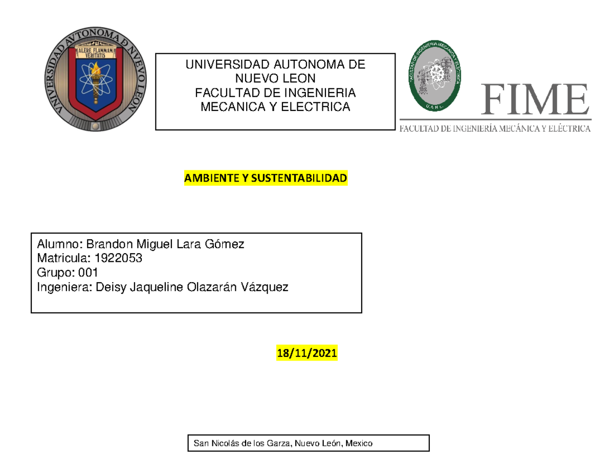 Mapa Conceptual Unidad Ambiente Y Sustentabilidad Uanl Studocu