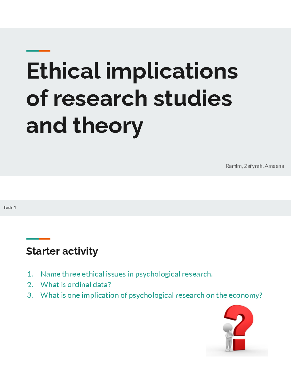 Issues & Debates - Ethical implications of research - Ethical ...