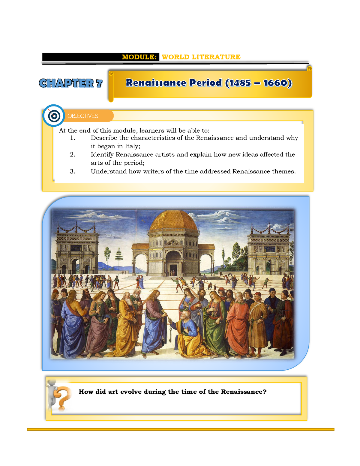 Chapter 7 - Renaissance Period (1485 – 1660) - At The End Of This ...