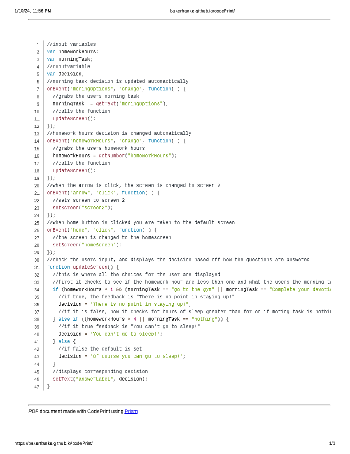 Sleep Tracker - none - 1/10/24, 11:56 PM bakerfranke.github/codePrint ...