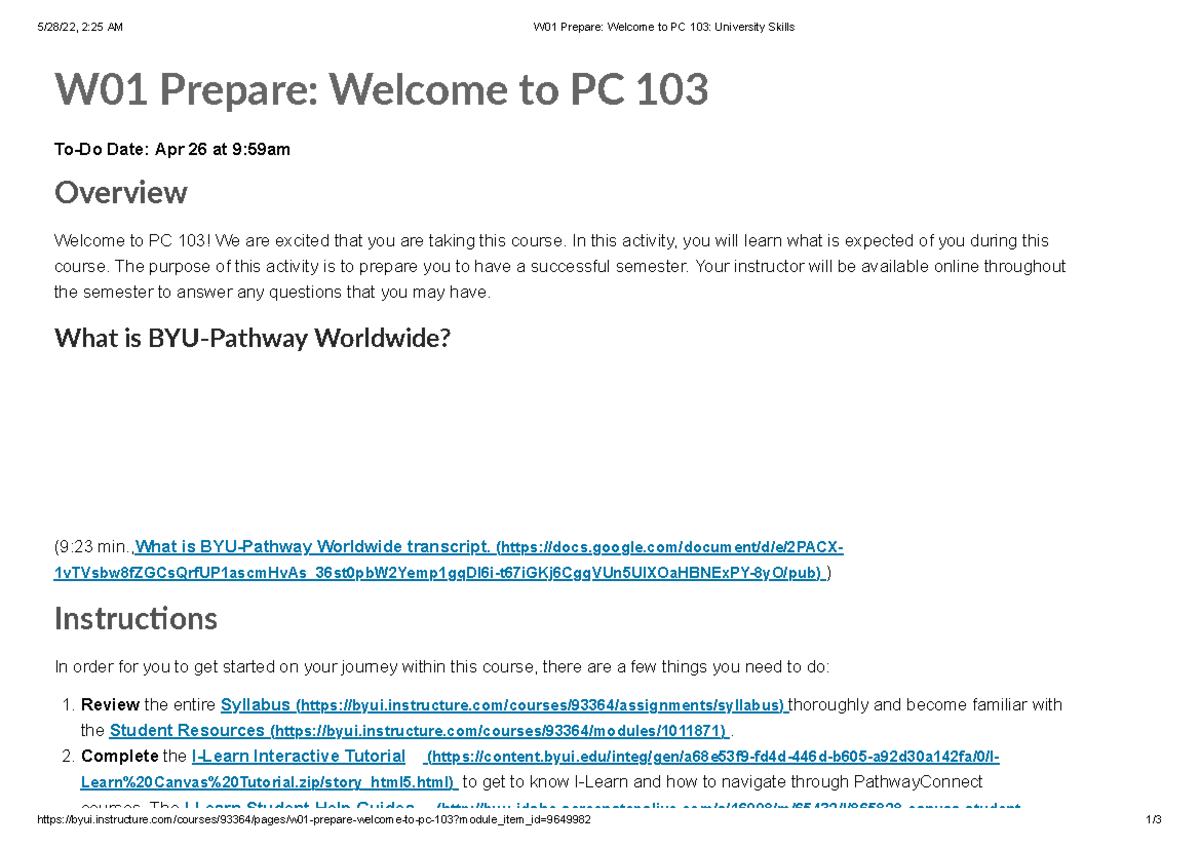 Pc103 W14Gathering Agenda - PC 103 University Skills Gathering Agenda for Week  14 Look Ahead - Studocu