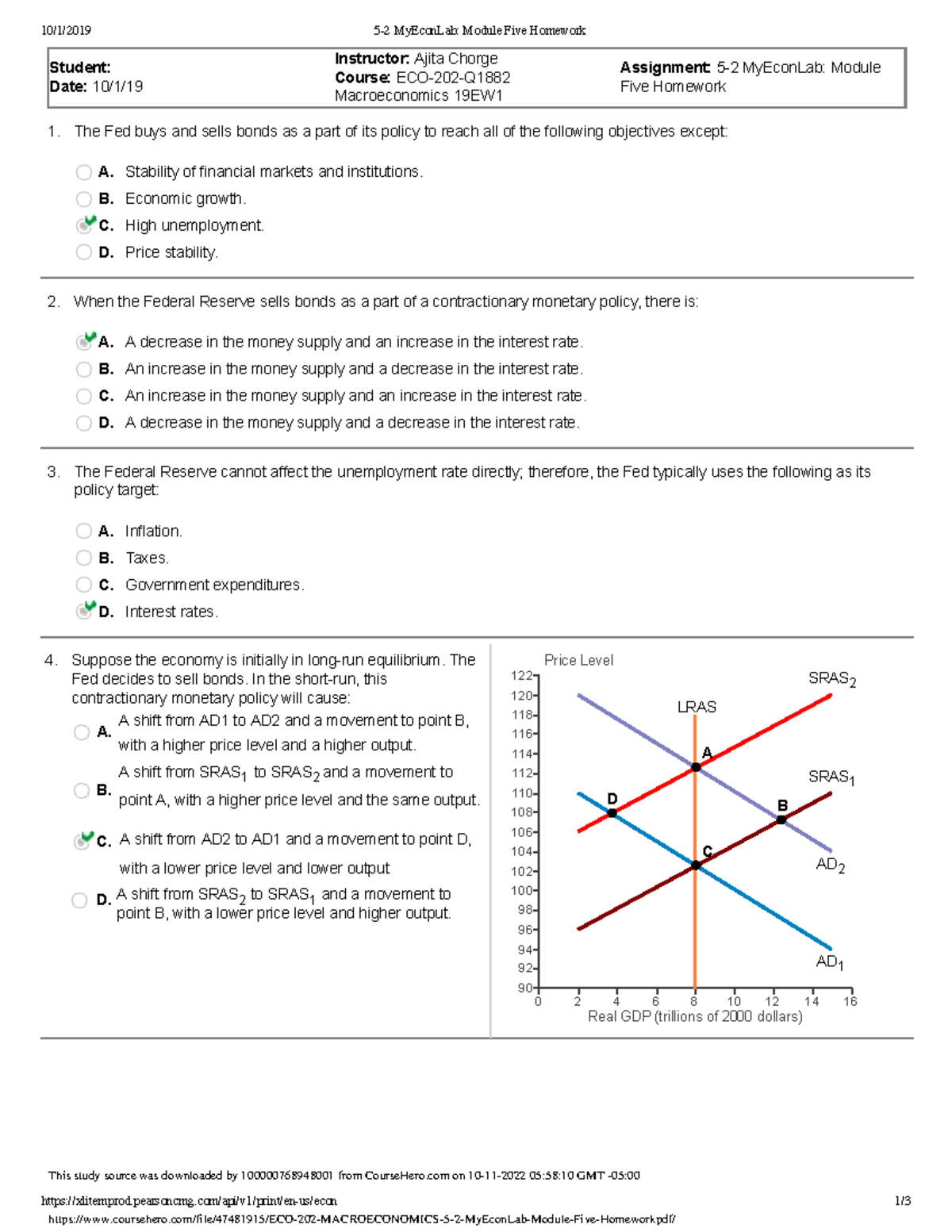 myeconlab macroeconomics homework answers