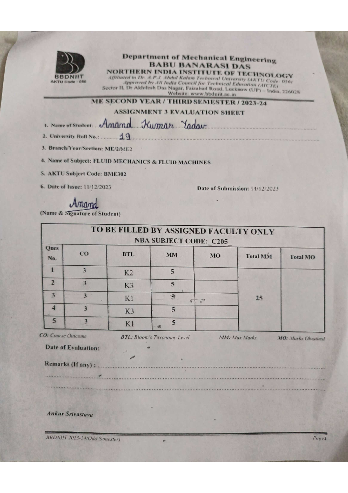 Fm 3rd assignment - Fluid mechanics - Studocu